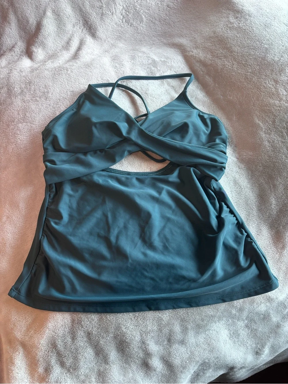 Cupshe Teal Twist-Back One-Piece Swimsuit